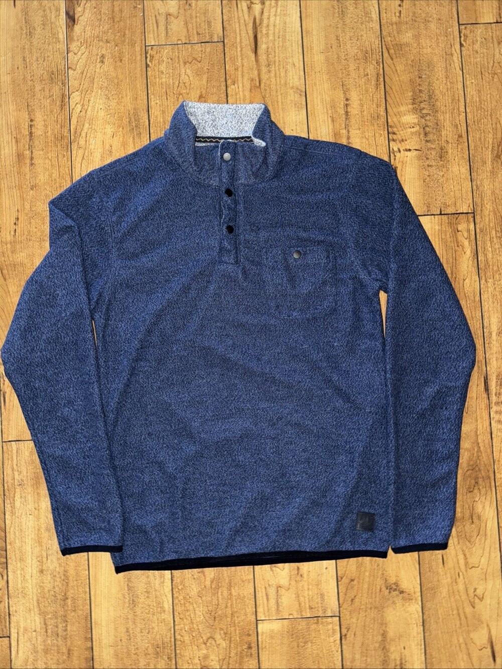 Cotton On Vintage 1946 Quarter Zip Sweatshirt Blue Small 18x25